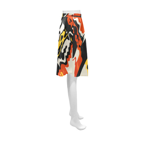Distorted shapes in retro colors Athena Women's Short Skirt (Model D15)