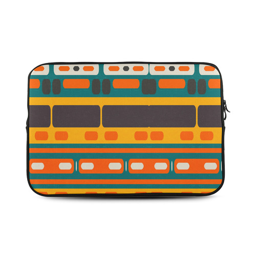 Rectangles in retro colors texture Custom Sleeve for Laptop 17"