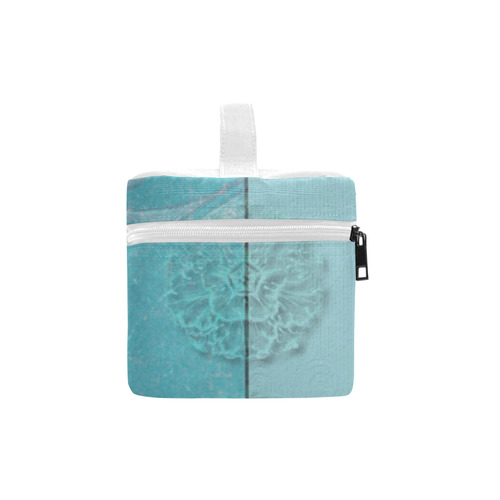 Soft blue decorative design Cosmetic Bag/Large (Model 1658)