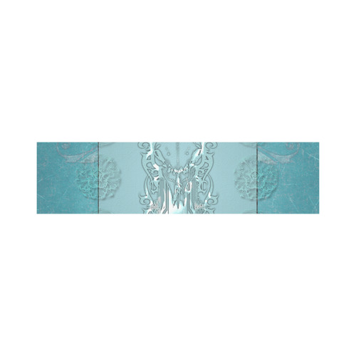 Soft blue decorative design Cosmetic Bag/Large (Model 1658)