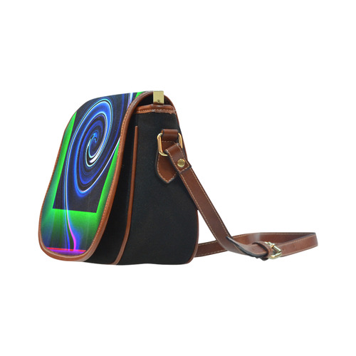 Dance in Neon - Jera Nour Saddle Bag/Small (Model 1649)(Flap Customization)