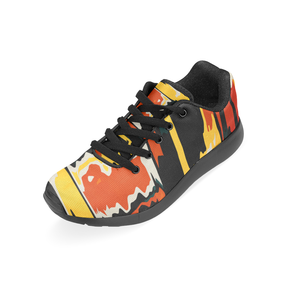 Distorted shapes in retro colors Women’s Running Shoes (Model 020)