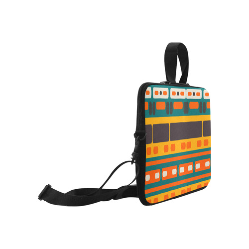 Rectangles in retro colors texture Laptop Handbags 17"