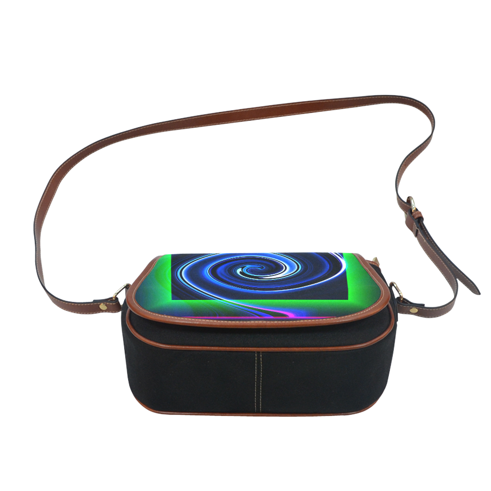 Dance in Neon - Jera Nour Saddle Bag/Small (Model 1649)(Flap Customization)