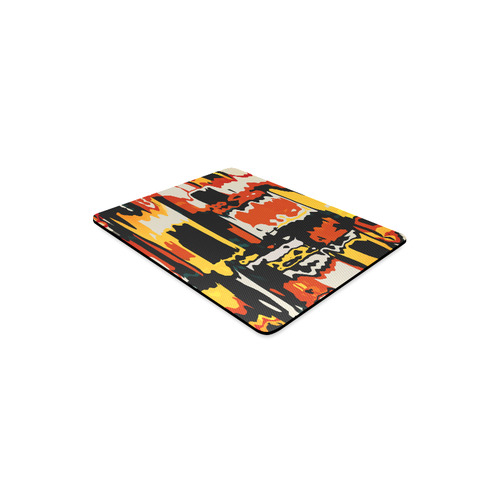 Distorted shapes in retro colors Rectangle Mousepad