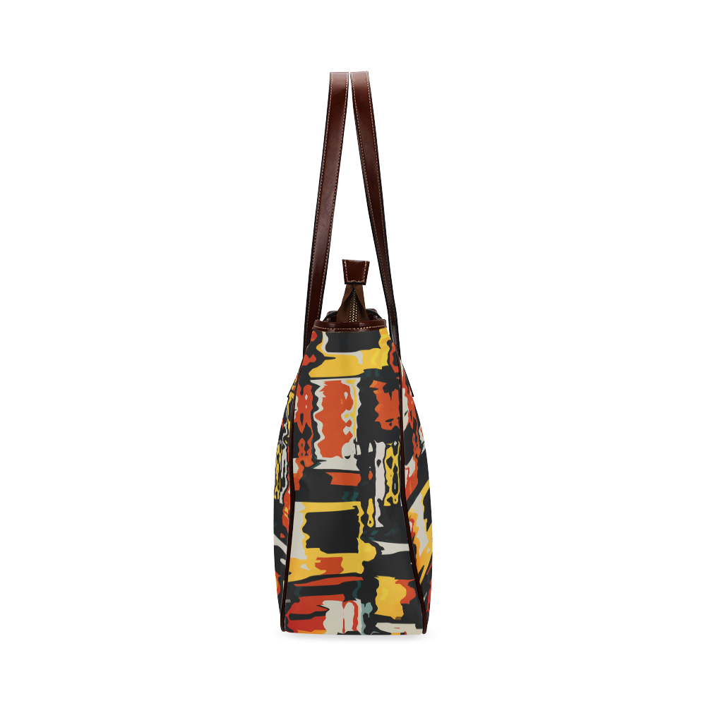 Distorted shapes in retro colors Classic Tote Bag (Model 1644)