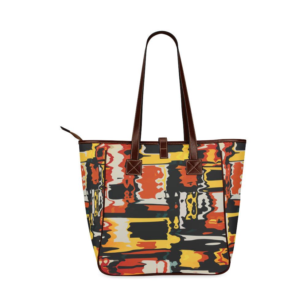 Distorted shapes in retro colors Classic Tote Bag (Model 1644)