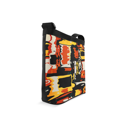 Distorted shapes in retro colors Crossbody Bags (Model 1613)