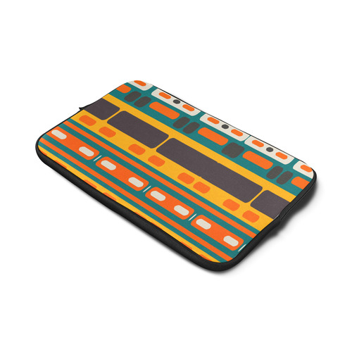 Rectangles in retro colors texture Custom Sleeve for Laptop 17"