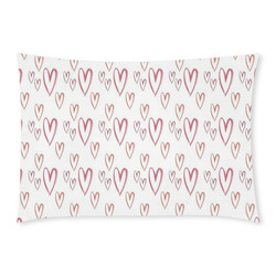Pink Hearts Custom Rectangle Pillow Case 20x30 (One Side)