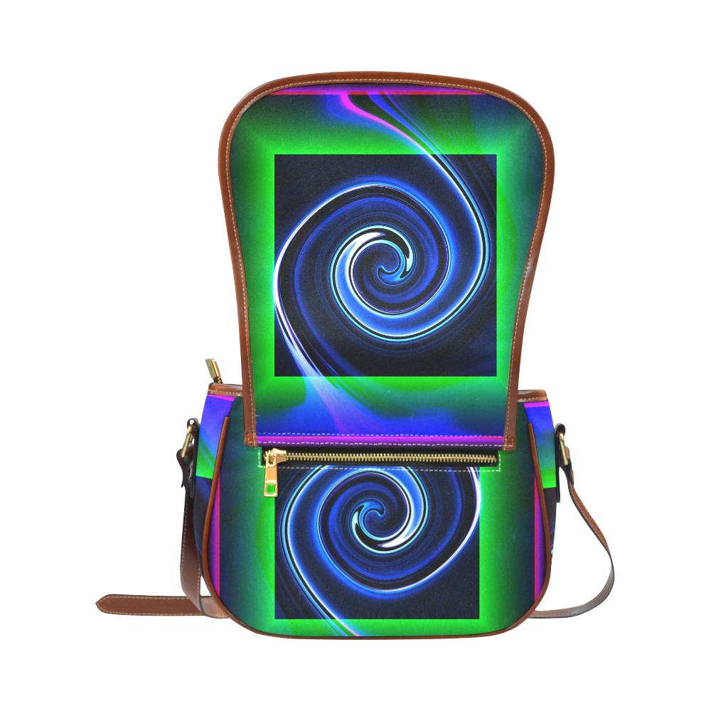 Dance in Neon - Jera Nour Saddle Bag/Small (Model 1649) Full Customization