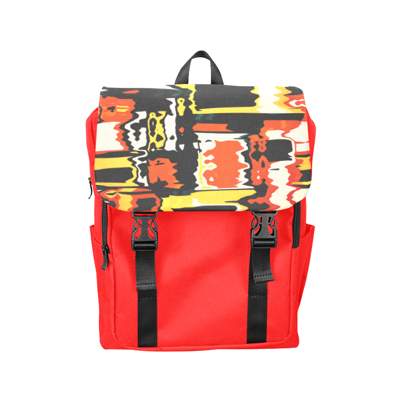 Distorted shapes in retro colors Casual Shoulders Backpack (Model 1623)