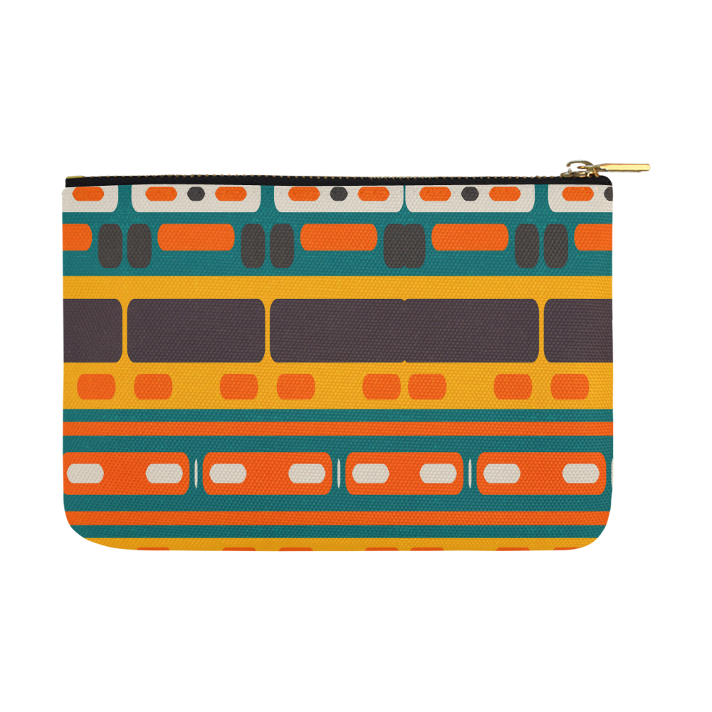 Rectangles in retro colors texture Carry-All Pouch 12.5''x8.5''