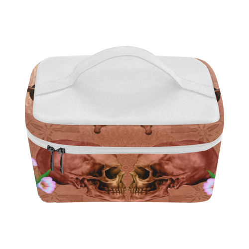 Awesome skulls with flowres Cosmetic Bag/Large (Model 1658)