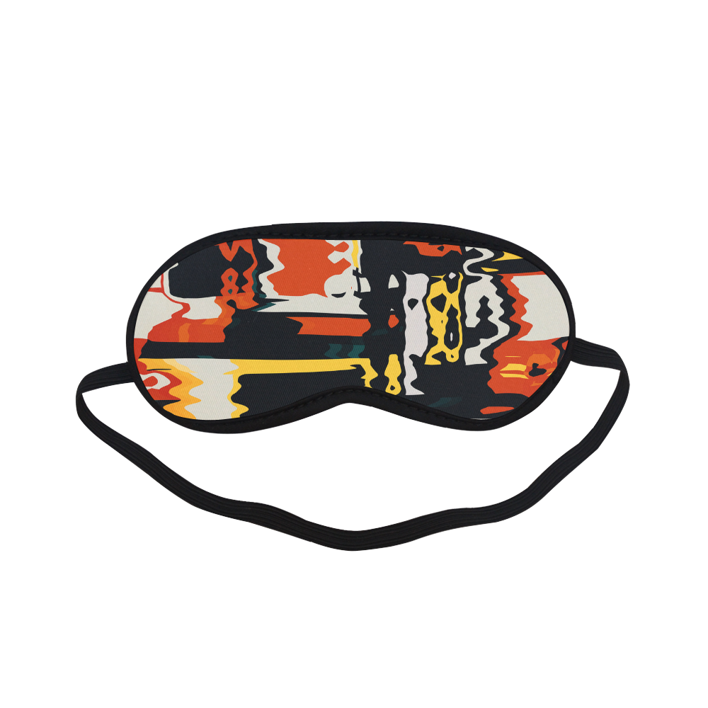 Distorted shapes in retro colors Sleeping Mask