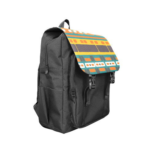 Rectangles in retro colors texture Casual Shoulders Backpack (Model 1623)