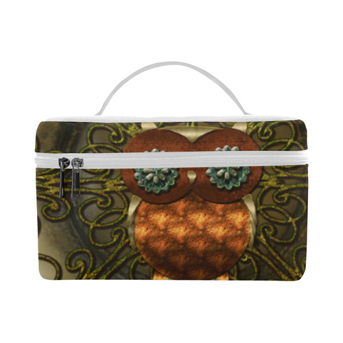 Steampunk cute owl Cosmetic Bag/Large (Model 1658)
