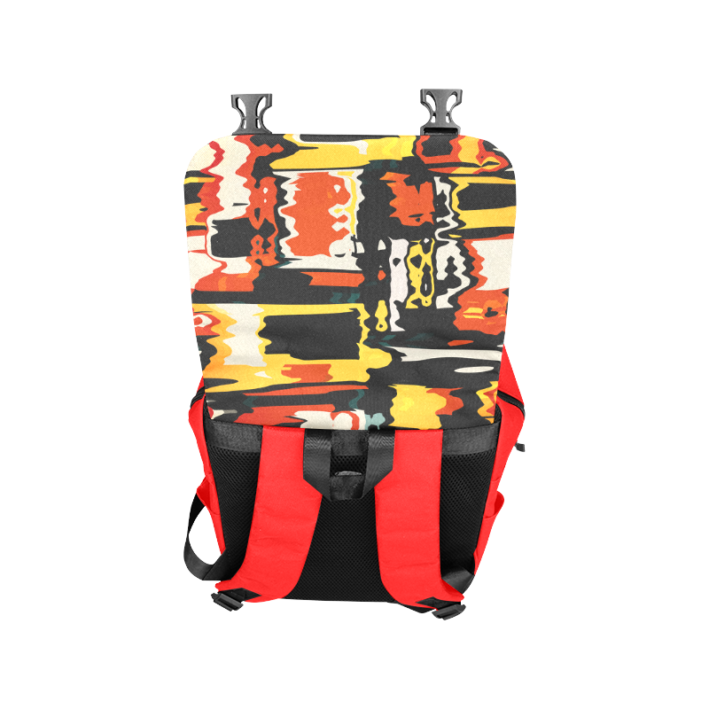 Distorted shapes in retro colors Casual Shoulders Backpack (Model 1623)