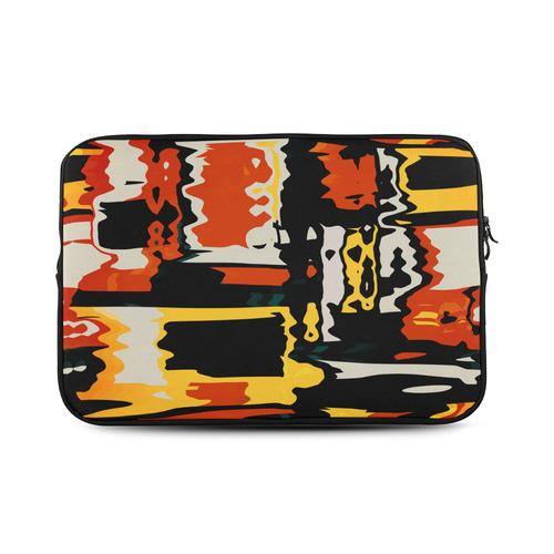 Distorted shapes in retro colors Custom Sleeve for Laptop 17"
