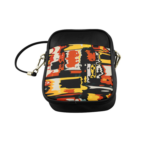 Distorted shapes in retro colors Sling Bag (Model 1627)