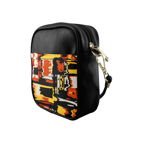 Distorted shapes in retro colors Sling Bag (Model 1627)