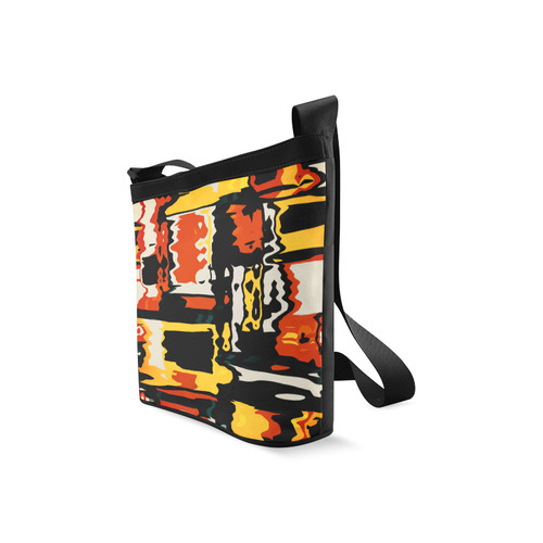Distorted shapes in retro colors Crossbody Bags (Model 1613)