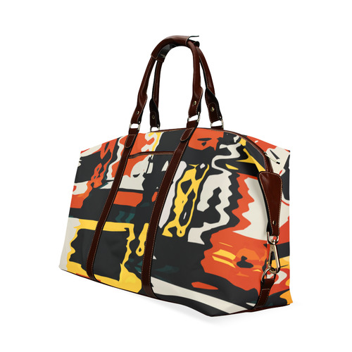 Distorted shapes in retro colors Classic Travel Bag (Model 1643) Remake
