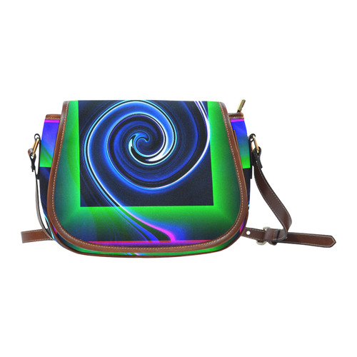 Dance in Neon - Jera Nour Saddle Bag/Small (Model 1649) Full Customization