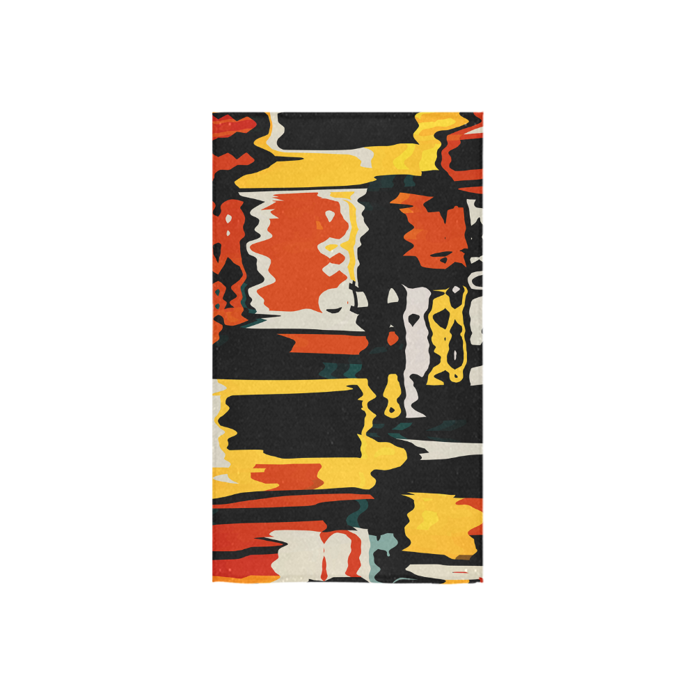 Distorted shapes in retro colors Custom Towel 16"x28"