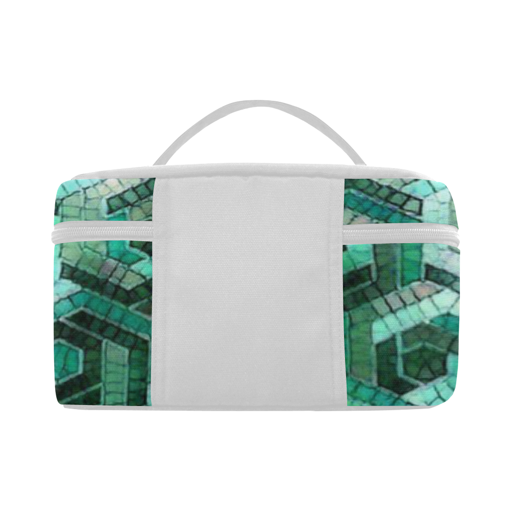 Pattern Factory 23 teal by JamColors Lunch Bag/Large (Model 1658)