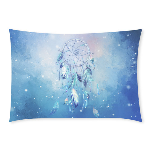 A wounderful dream catcher in blue Custom Rectangle Pillow Case 20x30 (One Side)