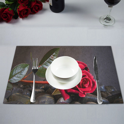 Rose On The Rocks Placemat 12''x18''