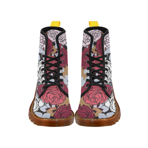 Dark Flora Martin Boots For Women Model 1203H
