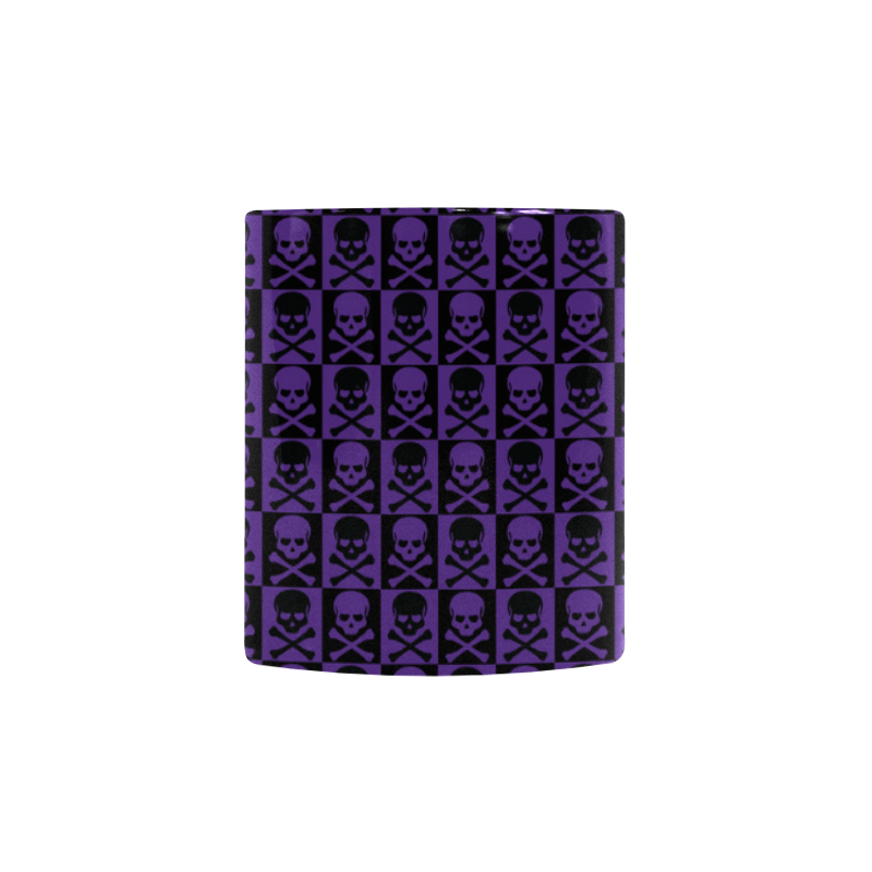 Gothic style  Purple and Black Skulls Custom Morphing Mug