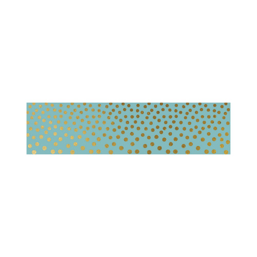 Gold Elegance Polka Dots Shower Cosmetic Bag/Large (Model 1658)