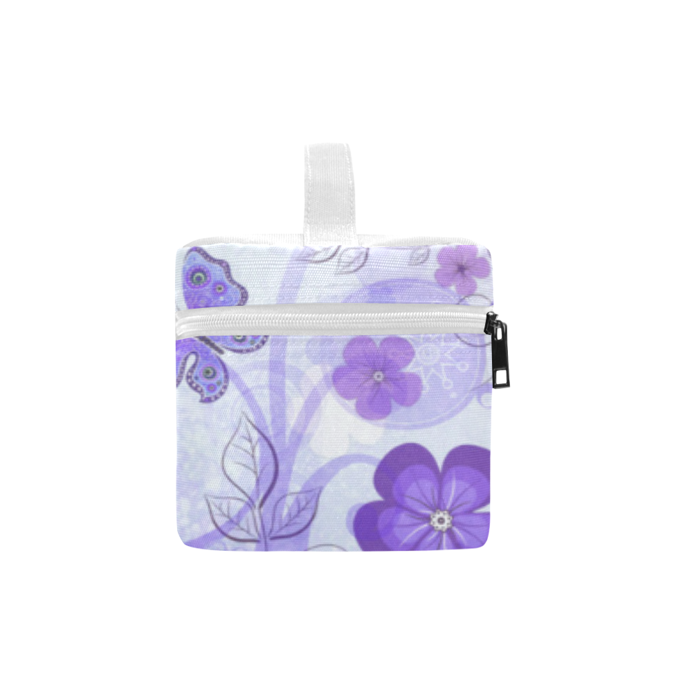 Purple Butterfly Garden Lunch Bag/Large (Model 1658)