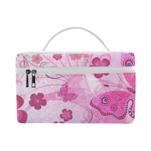 Pink Butterfly Garden Lunch Bag/Large (Model 1658)