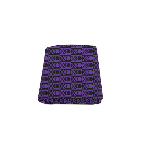 Gothic style Purple and Black Skulls Blanket 40"x50"