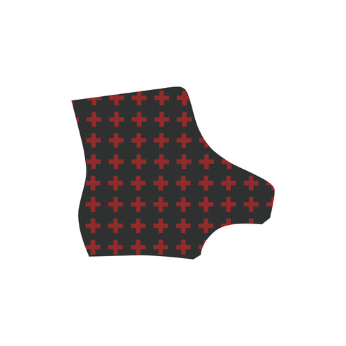 Punk Rock style Red Crosses Pattern design Martin Boots For Men Model 1203H