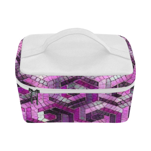 Pattern Factory 23 pink by JamColors Cosmetic Bag/Large (Model 1658)