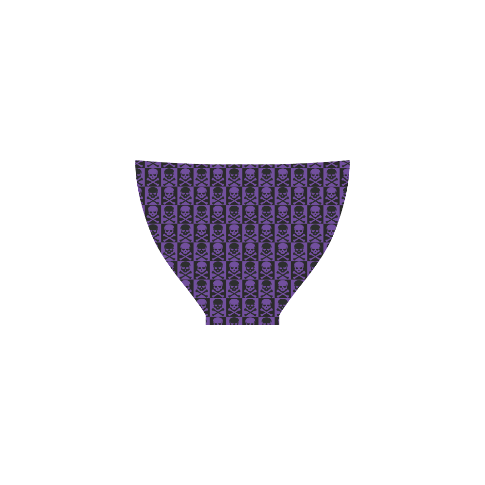 Gothic style Purple and Black Skulls Custom Bikini Swimsuit