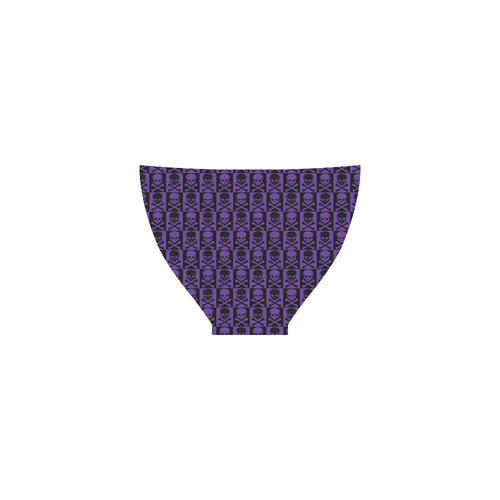 Gothic style Purple and Black Skulls Custom Bikini Swimsuit