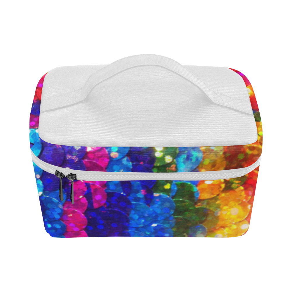 Rainbow Glitter Sequins Lunch Bag/Large (Model 1658)