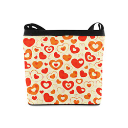 Orange Hearts Crossbody Bags (Model 1613)