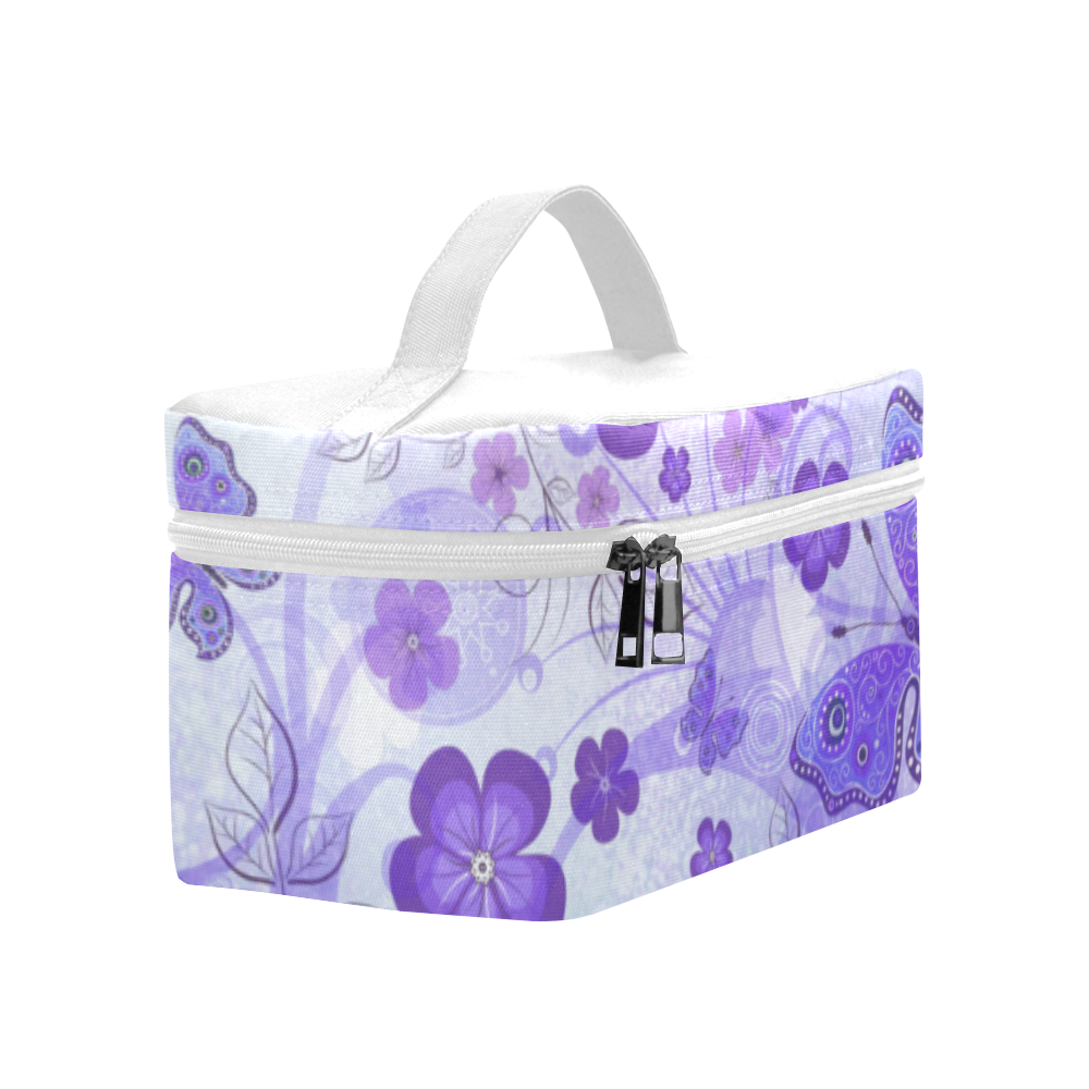 Purple Butterfly Garden Lunch Bag/Large (Model 1658)