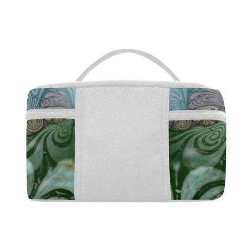 Labyrinth Mandala Blue Green Grey Lunch Bag/Large (Model 1658)