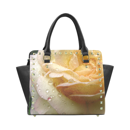 Rain and Roses Rivet Shoulder Handbag (Model 1645)
