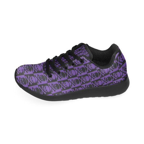 Gothic style Purple & Black Skulls Men’s Running Shoes (Model 020)