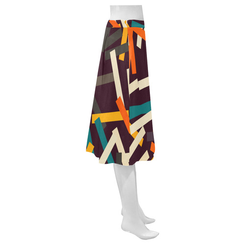 Sticks Mnemosyne Women's Crepe Skirt (Model D16)