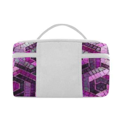 Pattern Factory 23 pink by JamColors Cosmetic Bag/Large (Model 1658)